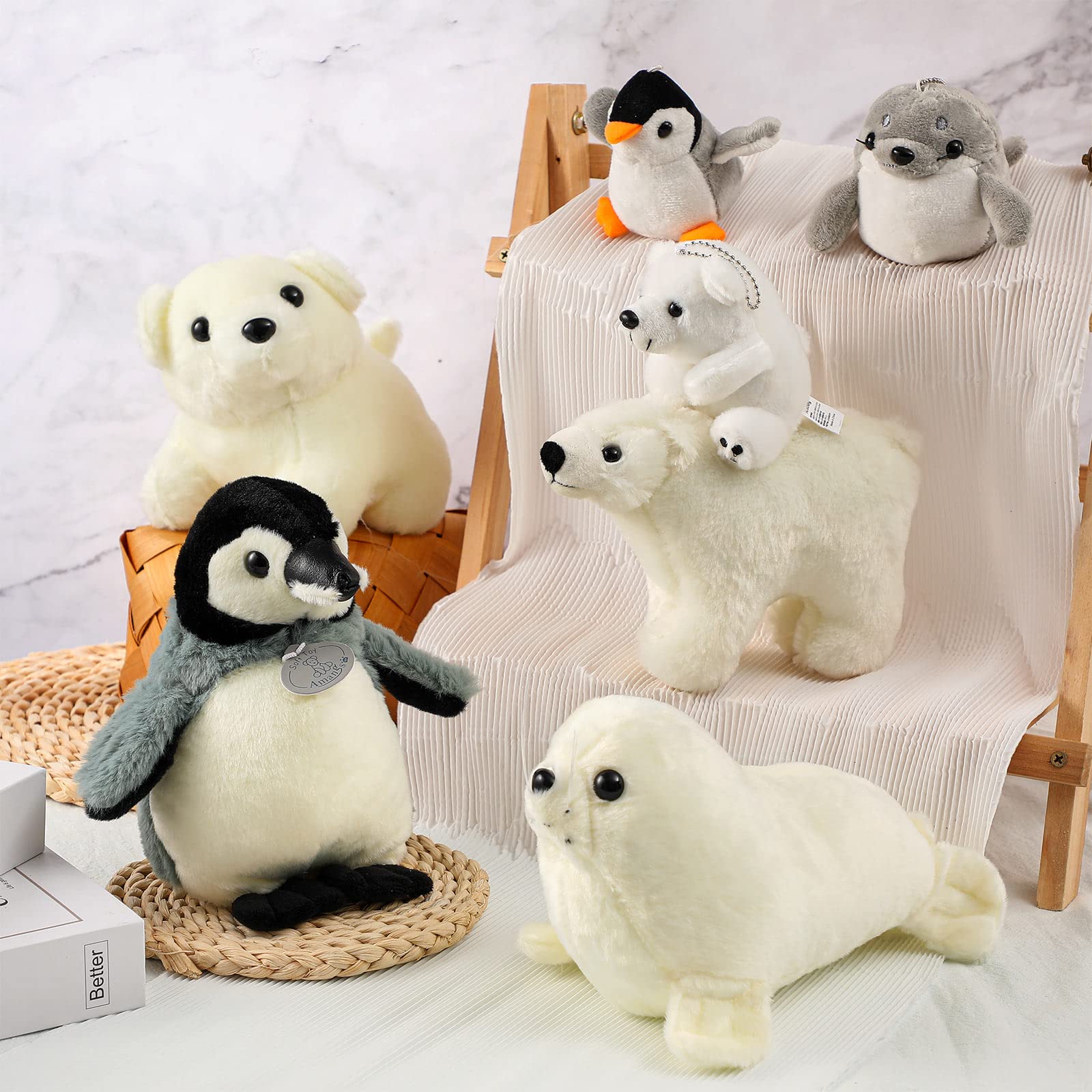 Amazon.co.jp: Funtery 北極圏の動物のぬいぐるみ 7点セット かわいい
